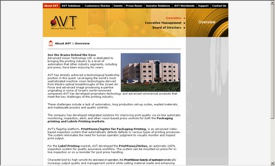 AVT - Advanced Vision Technology Ltd AVT - Advanced Vision Technology Ltd