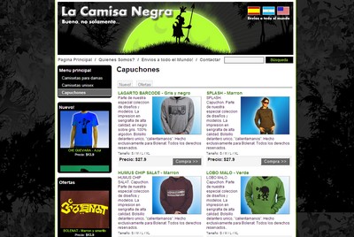 La Camisa Negra - חנות למכירת חולצות בספרדית La Camisa Negra - חנות למכירת חולצות בספרדית